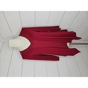 Adrianna Papell large red asymmetrical hem top